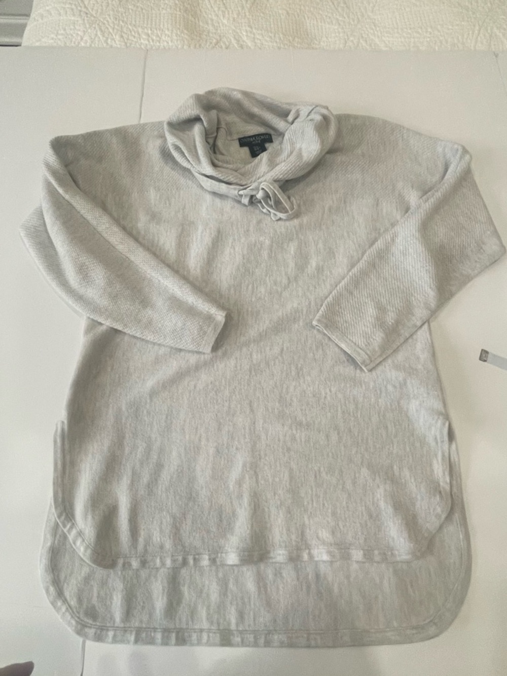 Cynthia Rowley Light Gray Cowl Neck Tunic Sweater